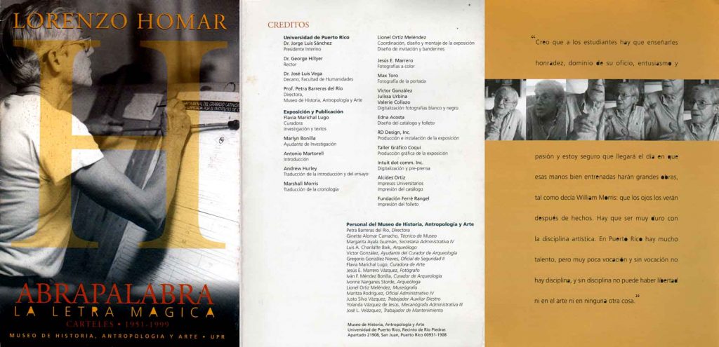 Lorenzo Homar | Abrapalabra: La letra Mágica | Carteles 1951 a 1999.