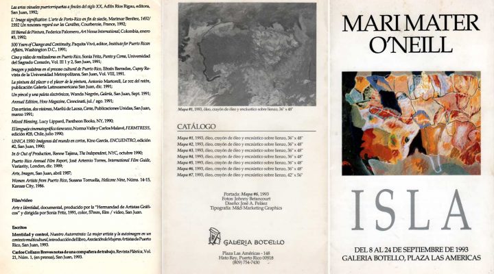 Isla | Mari Mater O'neill | Galería Botello | 1993
